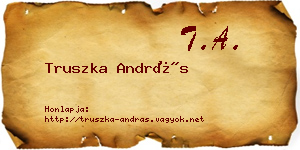 Truszka András névjegykártya